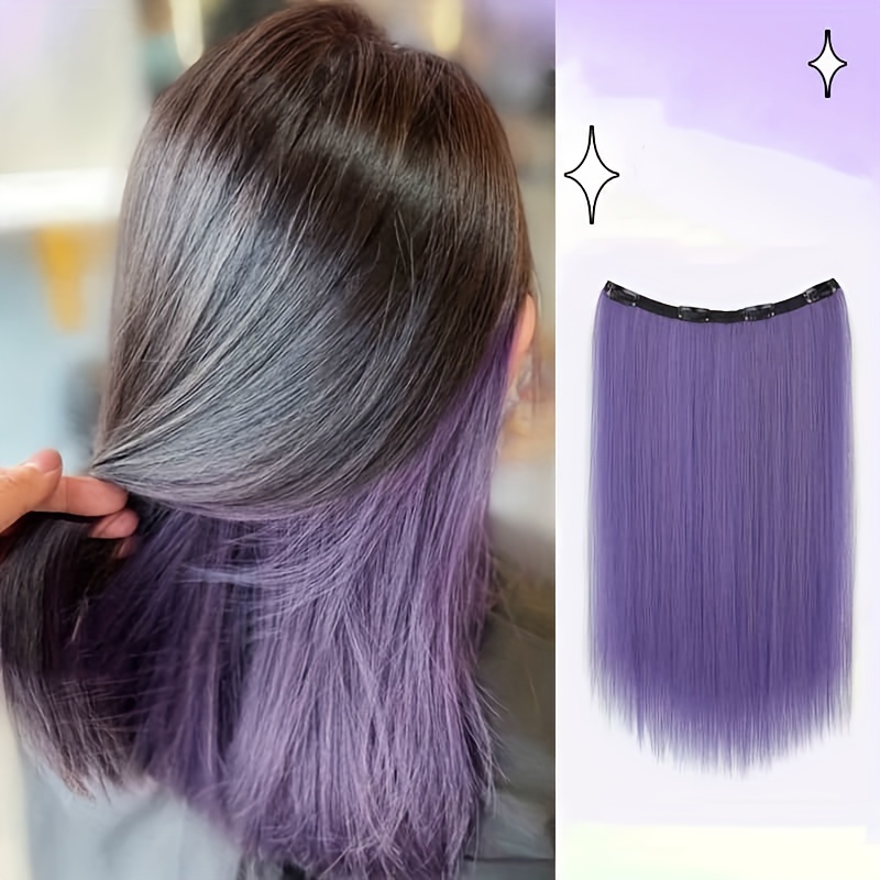 6 pezzi Extension per Capelli Lunghi, Extension per Capelli Colorati * * * * * 55,88 cm con Clip, Adatta per Feste di Halloween o Uso * * da Donna