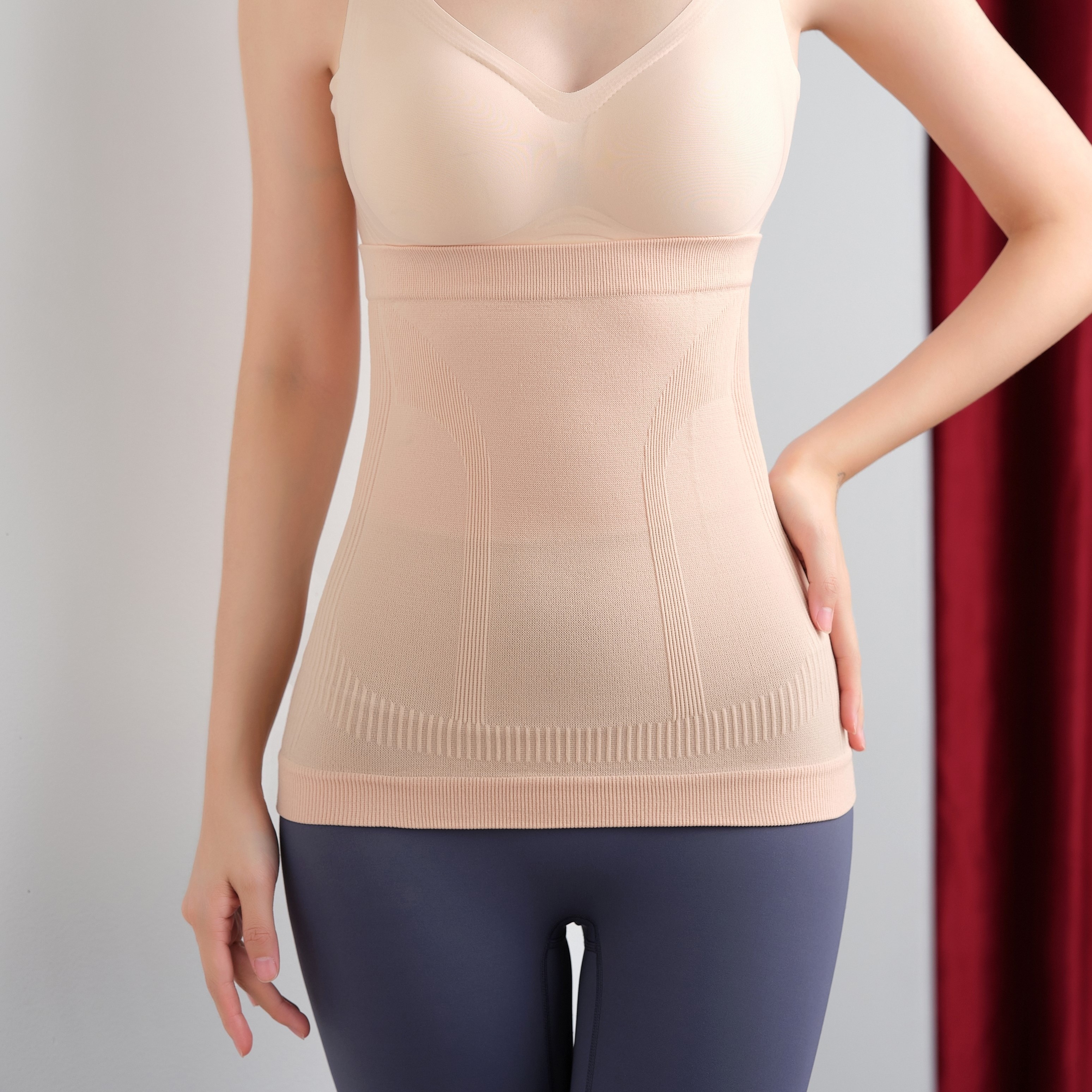 Plain High Support Stretchy Waist Band, Breathable Tummy Control  Compression Thermal Abdominal Band, Women's Underwear & Shapewear