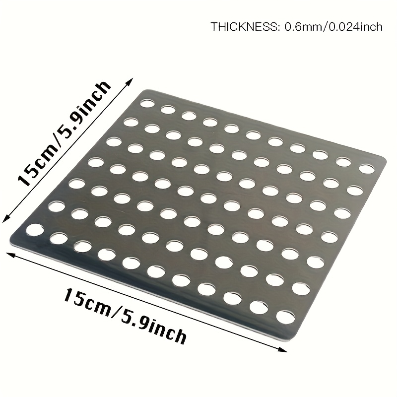 An Outdoor Rust-resistant Stainless Steel Drainage Cover, Designed For Outdoor Use, Features A Filter Mesh To Prevent Leaves, Ensuring Smooth Drainage While Keeping Odors And Insects At Bay