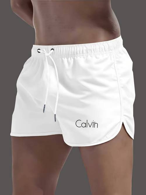 mens casual print beach pants summer trendy shorts