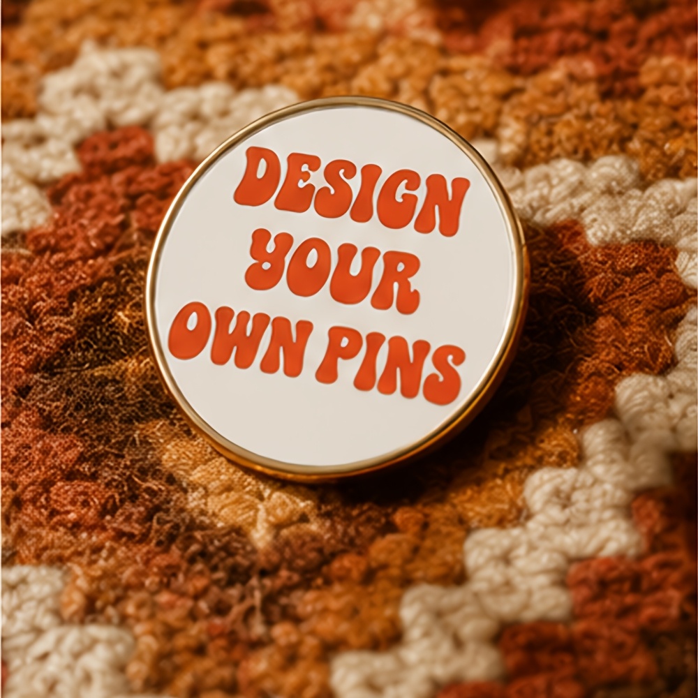 TEMU [custom] 1pc Sublimation Custom Golden And Silvery Metal Badge Brooch, Custom Team Brooch Badge Logo Picture Pattern, Sports Meeting Team Brooch