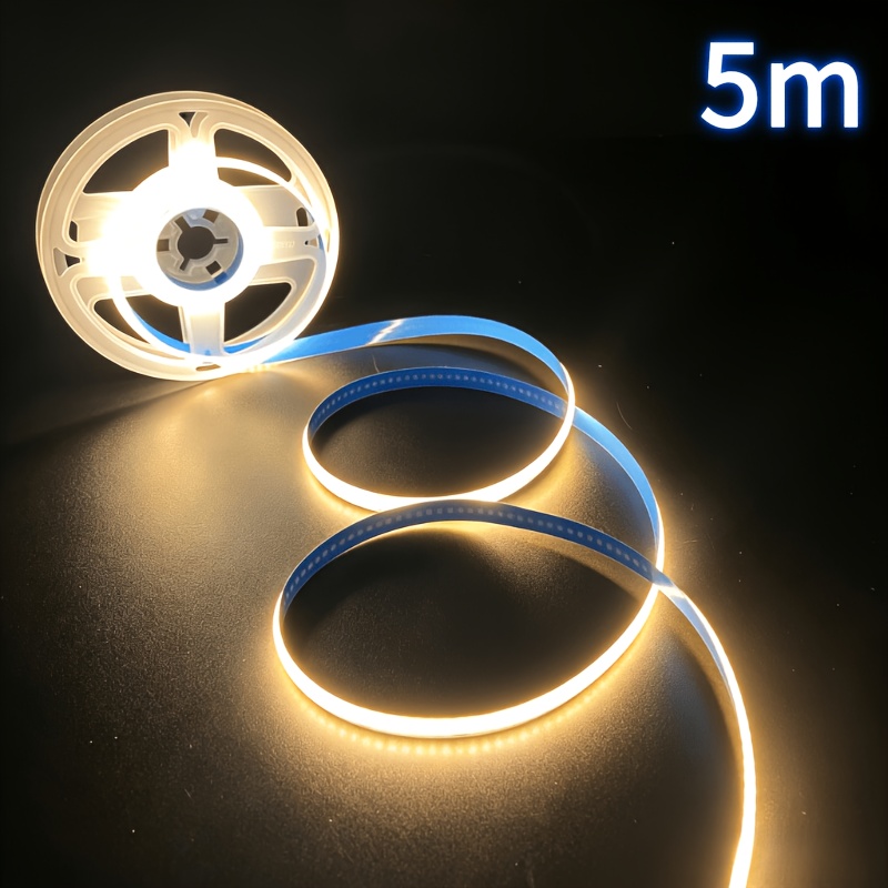 Image of Flexible Button-controlled Cob Led Light Strips; The Usb Powered And Bent And Cut. Suitable For Cabinets, Corridors, Bathroom Cabinets, Living Rooms, Bedrooms And Office Areas, Etc. .