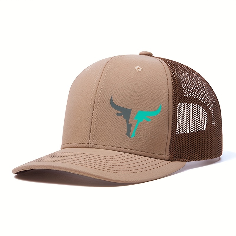 TEMU Fashion Printed Baseball , Unisex Outdoor Sports Hat, Adjustable Trucker