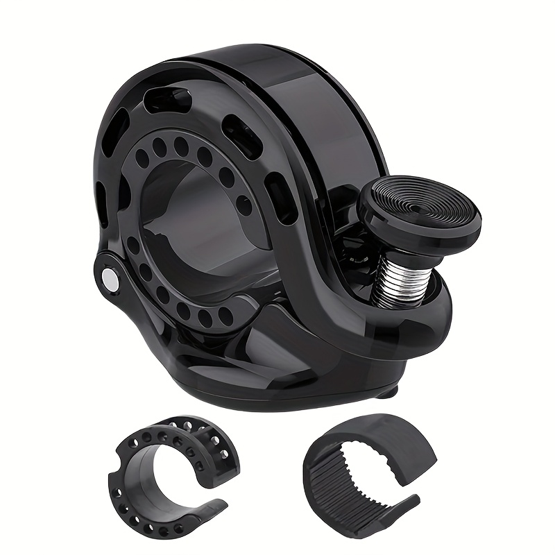 TEMU Aluminum Alloy Bicycle Bell With Airtag Holder, Mtb Bike Horn Anti-theft Positioning Handlebar Bell For Road Bikes, E-bikes, And Mountain Bikes