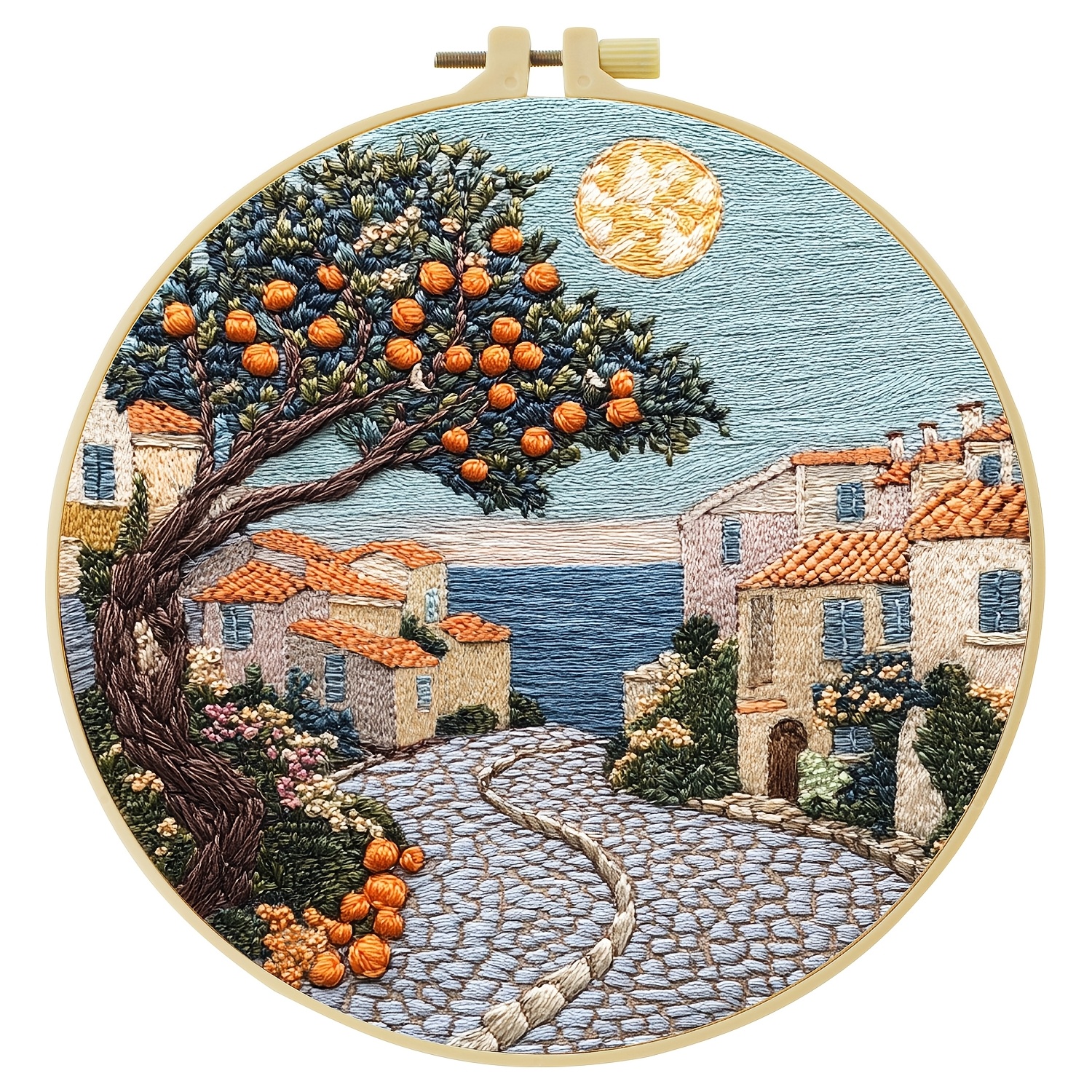 TEMU 1 Kit de Bordado, 20X20Cm/7.9X7.9Pulgadas, Pequeña , Kit de Bordado a , Adecuado para Entusiastas del Bordado y Principiantes Adultos, , Manual,
