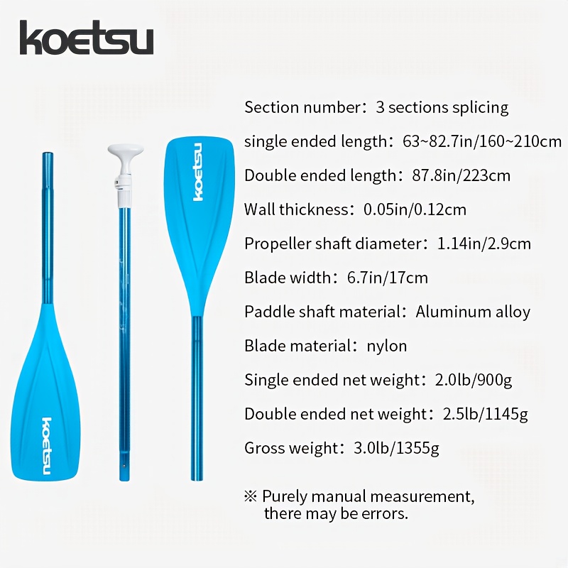 KOETSU Orange Dual-Purpose Kayak Paddle