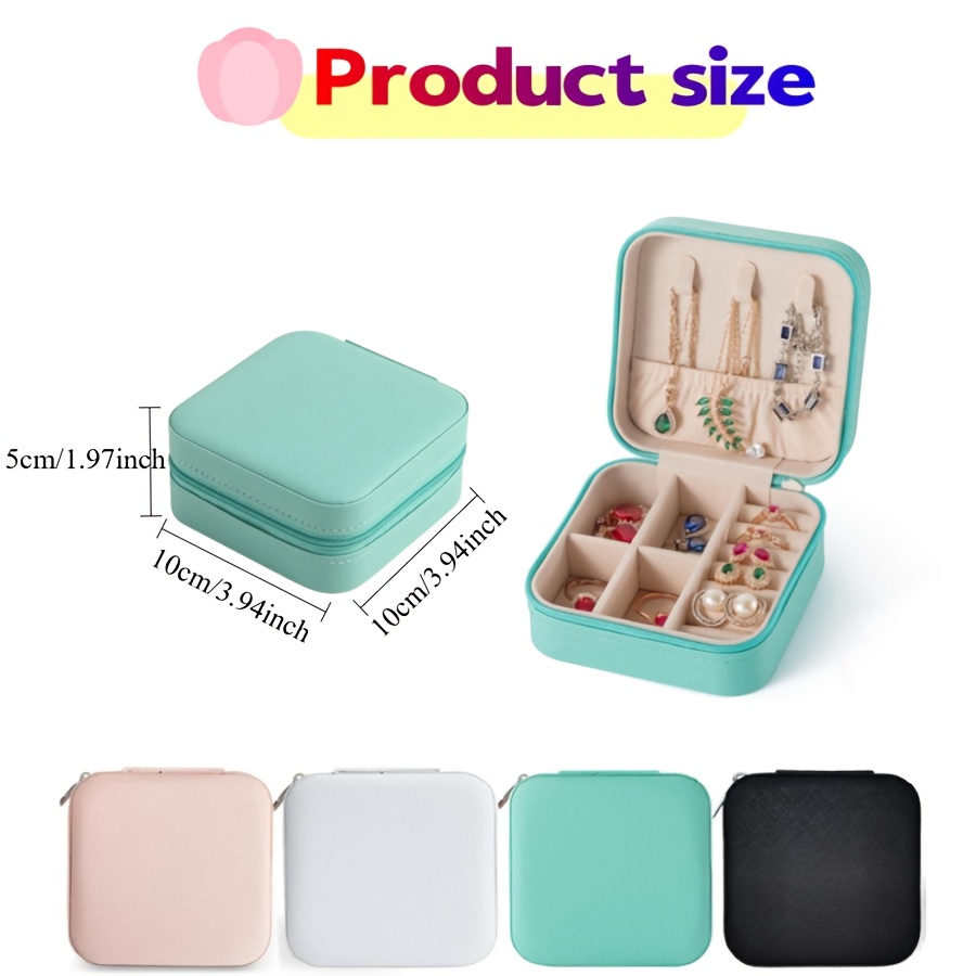 20pcs Mini Jewelry Box Set, Zippered Storage for Rings & Earrings
