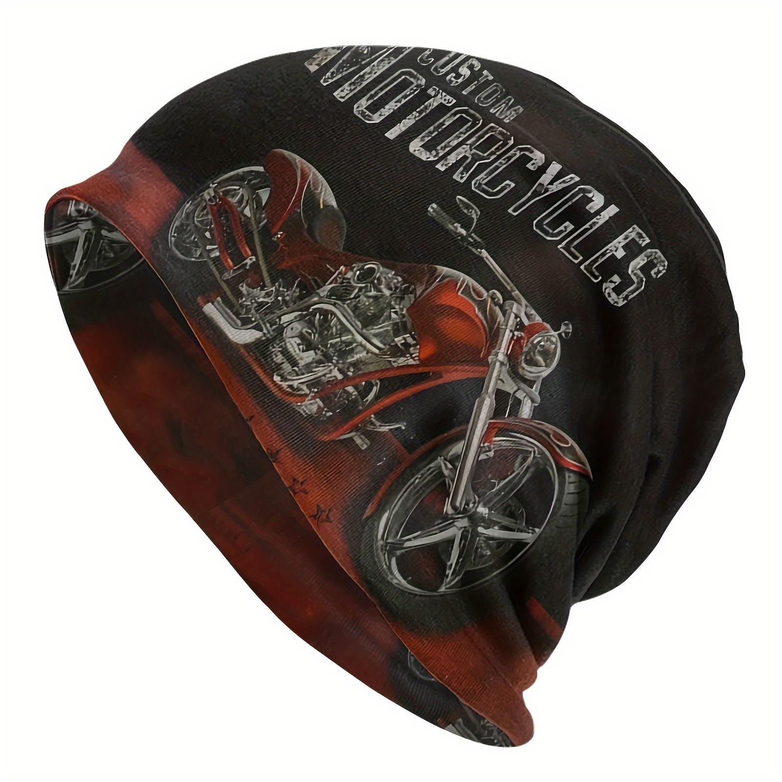 

Retro Design Motorcycle Brimless Hat For Men And Women - Thin Beanies Caps, Ideal Choice For Gifts