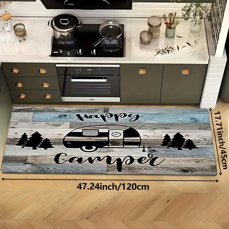 TEMU Une série de tapis pour fourgonnette en flanelle douce, adaptés aux portes, cuisines, couloirs, chambres et de bain. Ils sont rectangulaires,