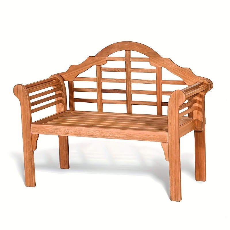 

1pc Outdoor Wooden Chair, Folding Bench, Classic Style, Home Decoration, Suitable For Garden, Patio, Living Room, Brown Solid Wood Bench