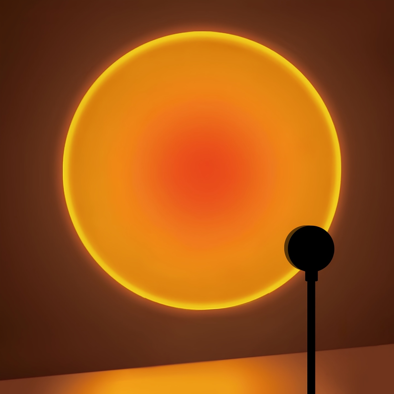Sunset projection lamp, home decoration atmosphere lamp, sunset red decorative lamp, romantic sunset orange light and shadow effect, USB night light, multi-angle rotatable and adjustable, LED lighting, suitable for home living room bedside bedroom decoration