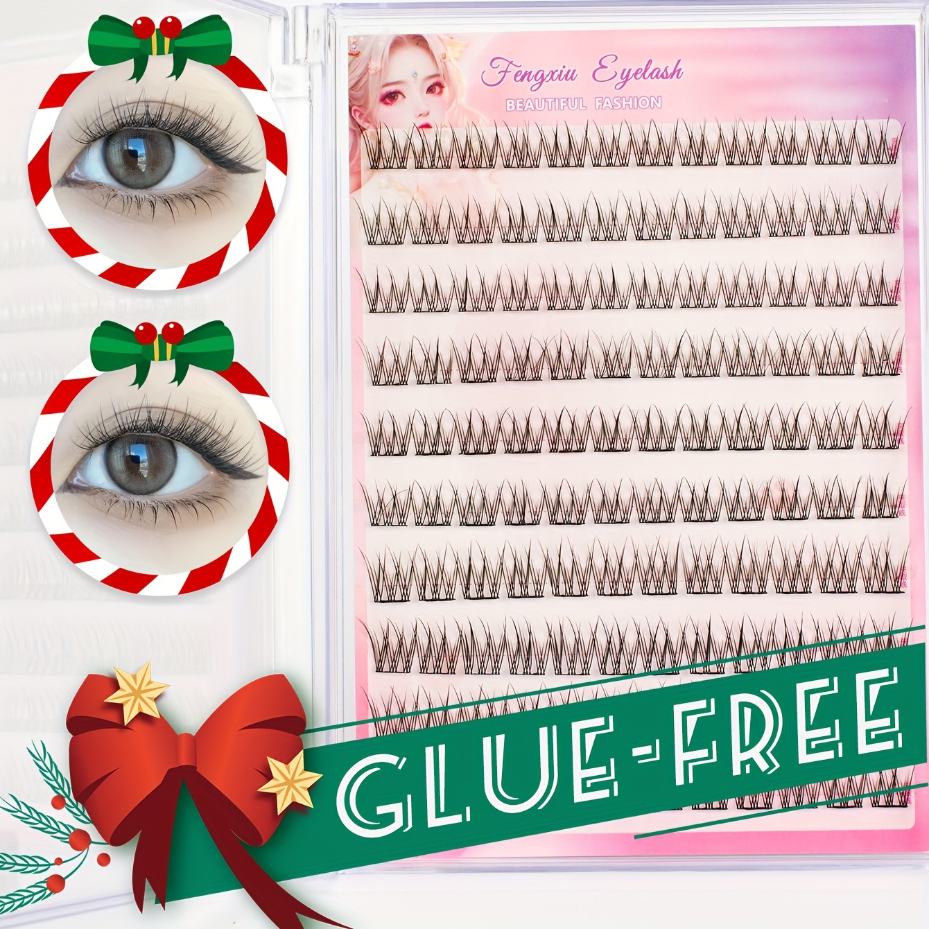 

120 Diy False Eyelashes Set, -adhesive , No Required, Fluffy , Suitable , Length 10mm-14mm, Girlfriend Christmas Makeup, Japanese And Popular