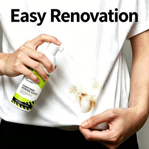 foam dry cleaner for clothes removes oil and stains with a single spray extends clothing life suitable for leather sweaters jeans and loungewear wide portable and ideal for travel