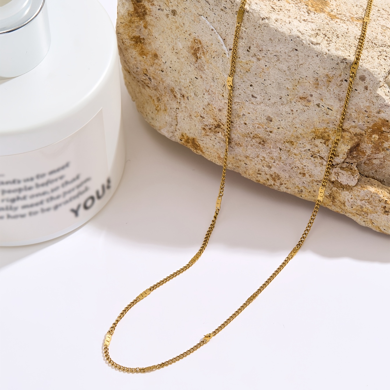 Women's Easy Thin Chain Necklace, Stainless Steel
