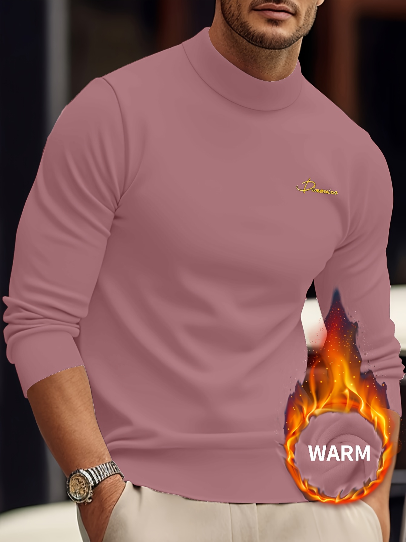 Z1012 German Velvet Thermal Half-Turtleneck - Men's Warmth