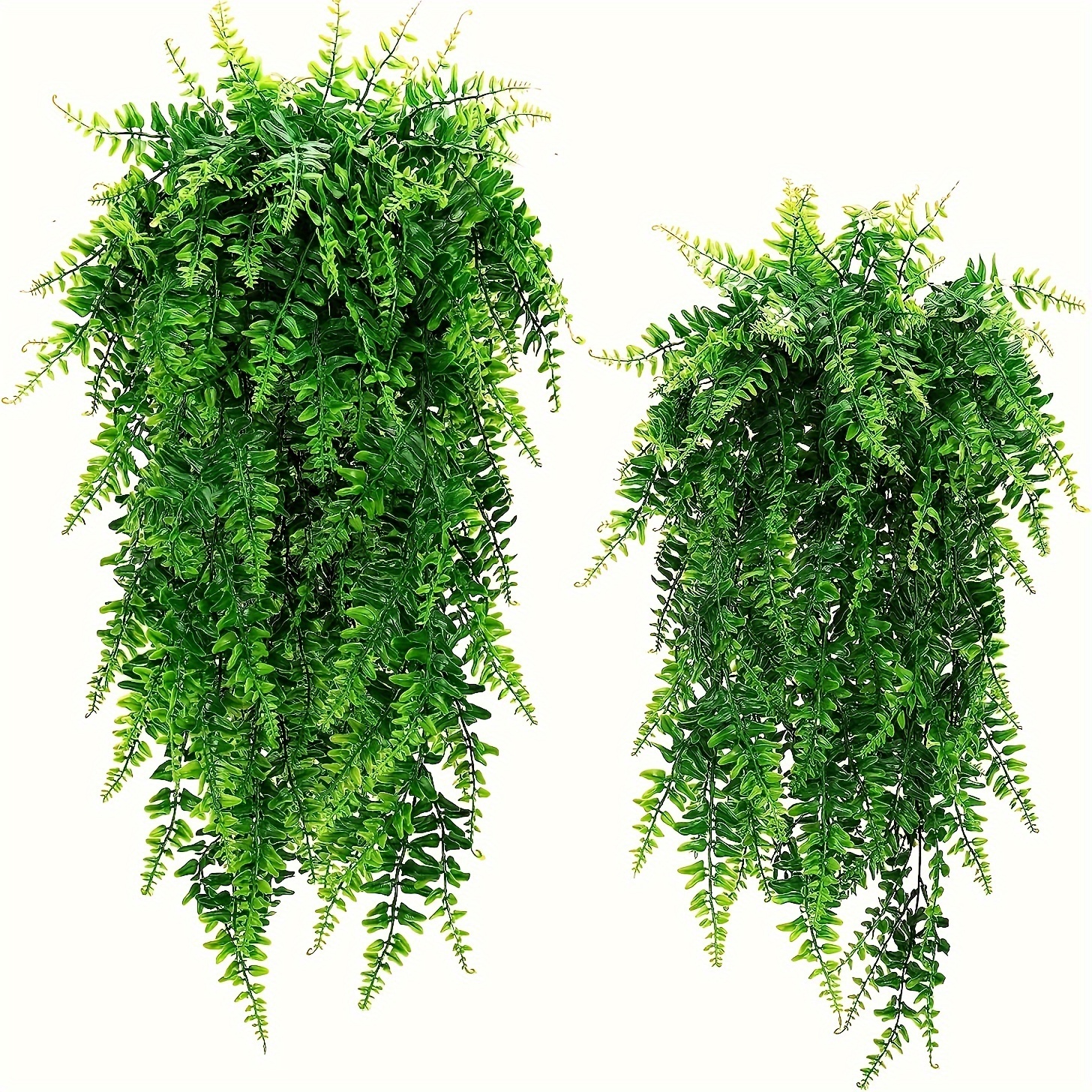 

2pcs, Artificial Hanging Plant Fern - Indoor & Outdoor False Ivy Leaf Decoration, Artificial Decoration, Uv Protection Suitable For Pastoral Outdoor, Wedding Decoration, Home Holiday Garden Decoration