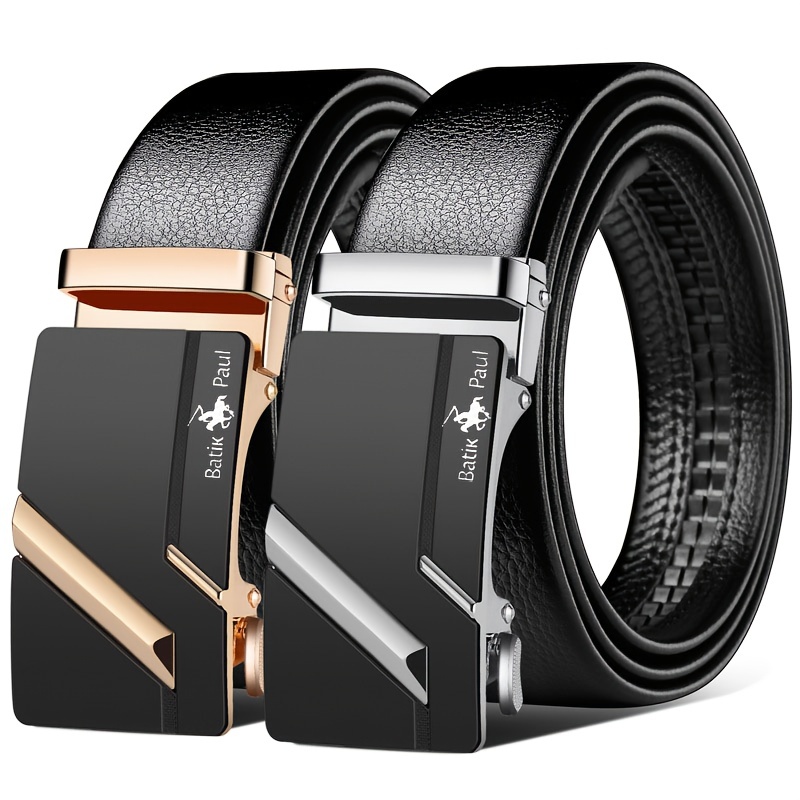 

Men's Alloy Automatic Leather Business Belt For Young And Middle-aged Gift Leather Belt