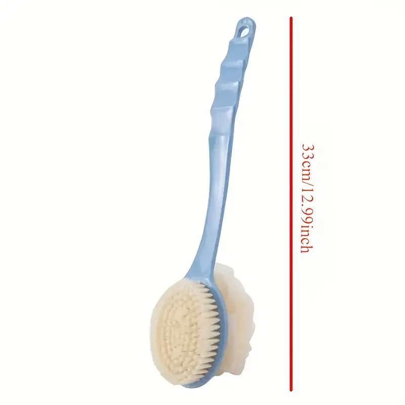 2 in 1 dual head bath brush with soft loofah back scrubbing or battery required Product details 2