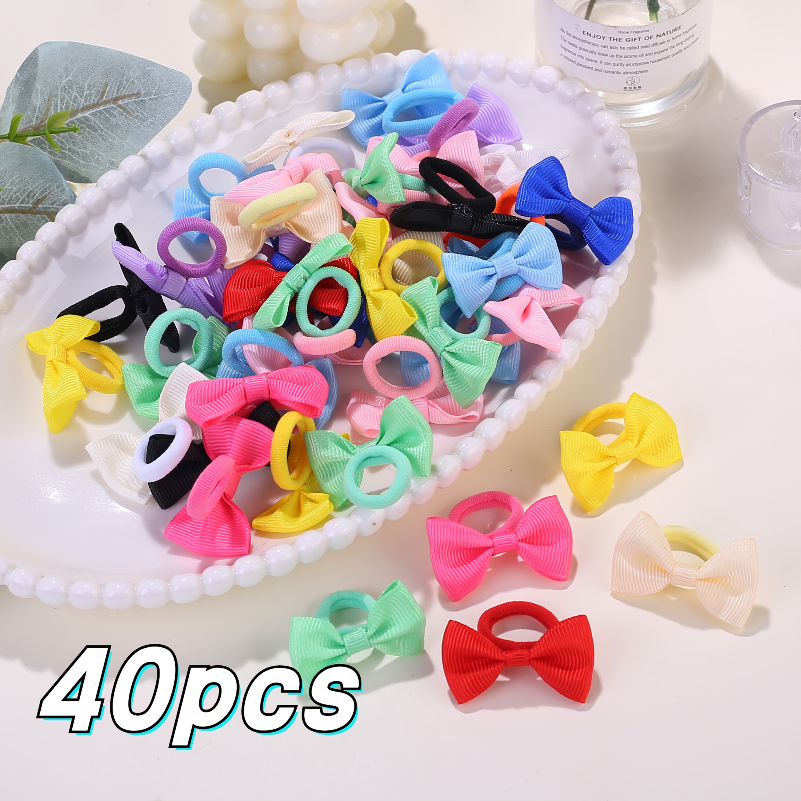 TEMU 10//40 pièces Élastiques à Cheveux Nœuds pour Enfants, Bandeaux Élastiques Colorés pour Queues de Cheval et , Idéaux pour un et Cadeaux de Fête