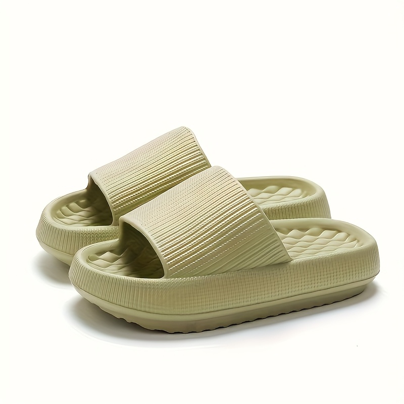 Men Women Comfortable Eva Slippers - Minimalist Striped Design, Spring Summer, Hand Washable, Ideal For Home And Beach, | Minimalist Slippers | Eva Sole Home Slippers, Women Shoes