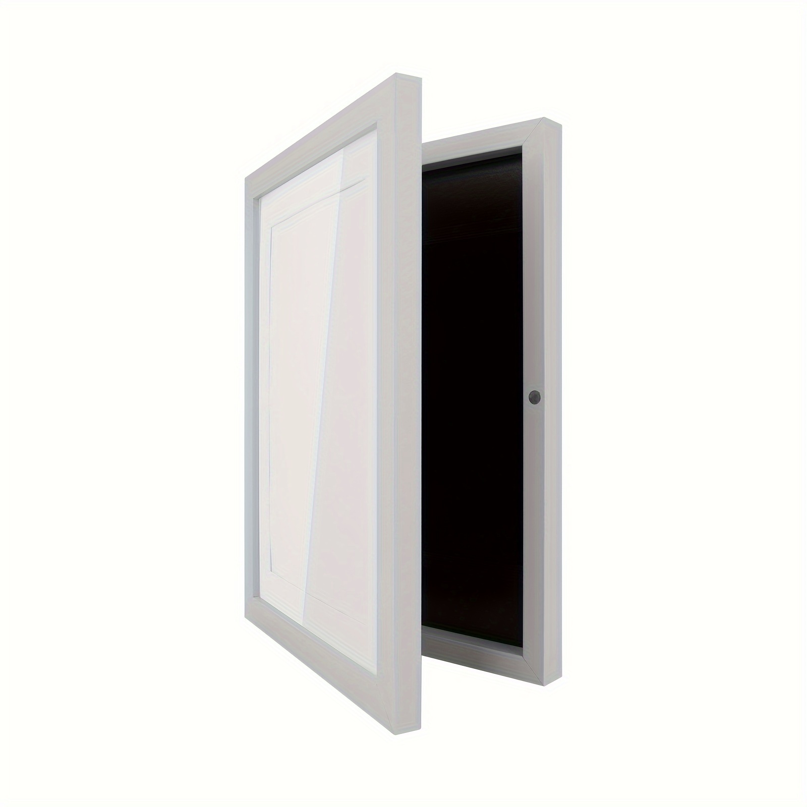 TEMU 1pc 2pcs Photo Frame A4 Art Drawing Painting Display Portrait Storage Table Stand Wall Hung Decor Front Opening Horizontal Vertical White
