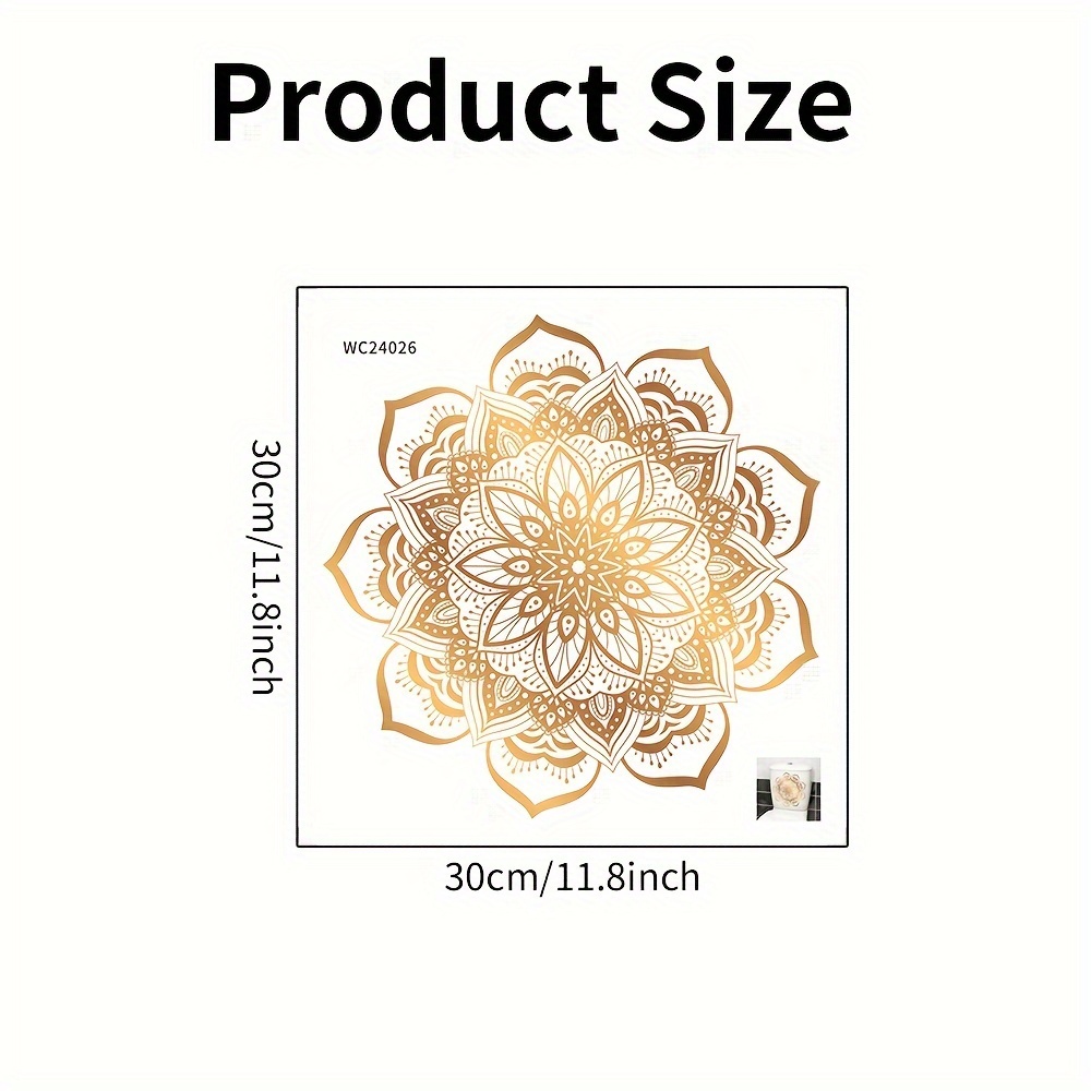 A Creative Nordic-style Golden Mandala Pattern Toilet Seat Decoration Sticker