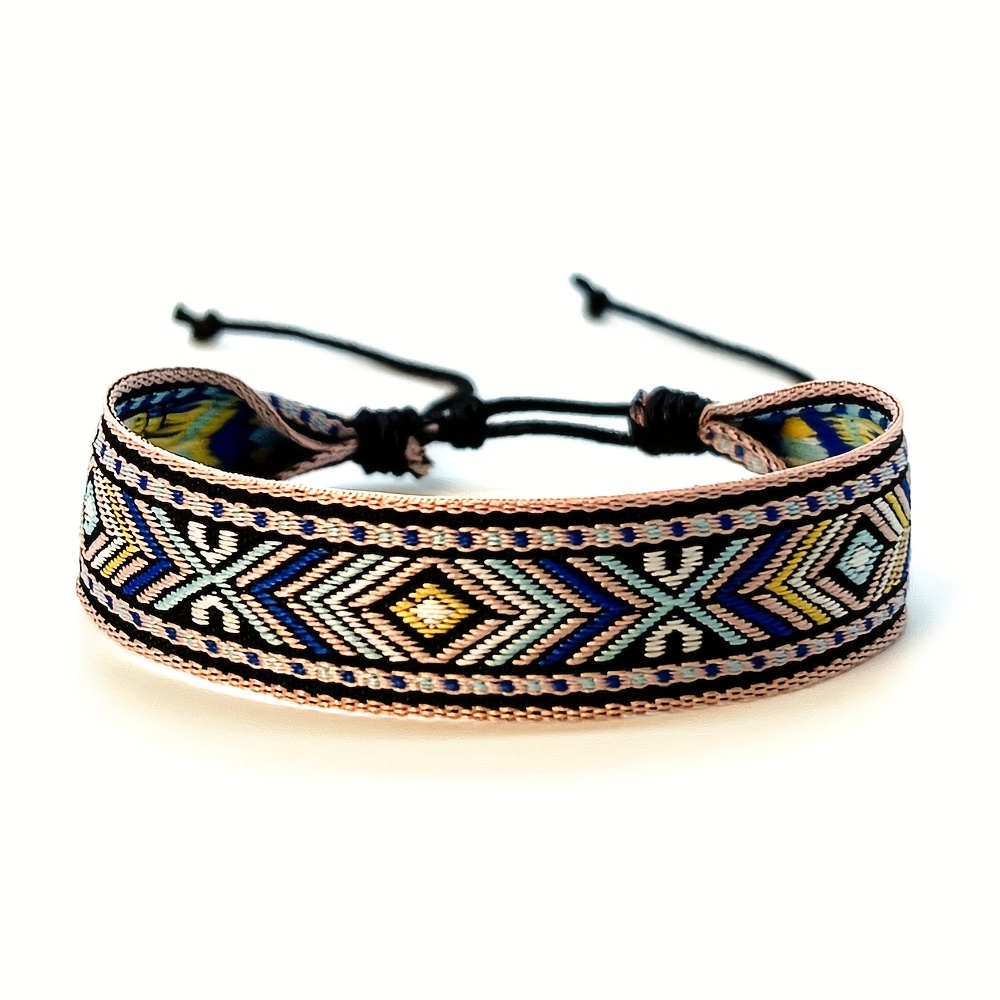 Adjustable Geometric Print Bohemian Men's Bracelet