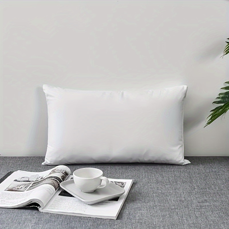 contemporary white throw pillow inserts 12x20 inch machine washable multipurpose decorative cushion for sofa couch bed office polyester filling and   season     seam closure details 6