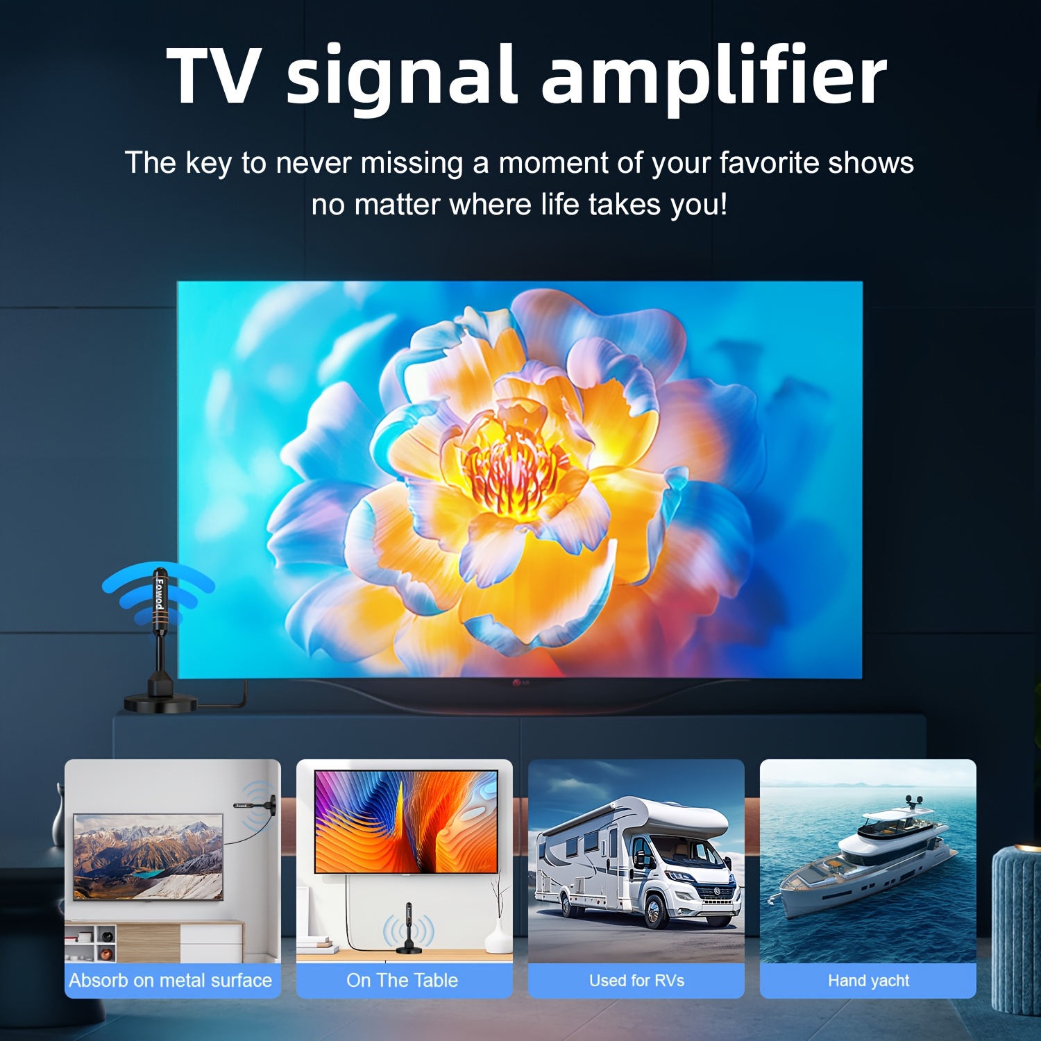 2025 top rated portable high definition tv antenna 8k 4k hdtv receiverwith picture and sound all tvs indoor and outdoor use details 2