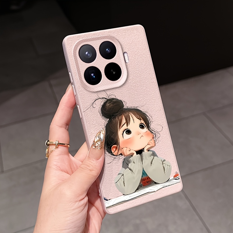 TEMU Faux Leather Tpu Phone Case Compatible With Xiaomi 15t, 15t Pro, 15, 15 Ultra, 14t, 14t Pro - Soft Shell, Printed Design, Shockproof,