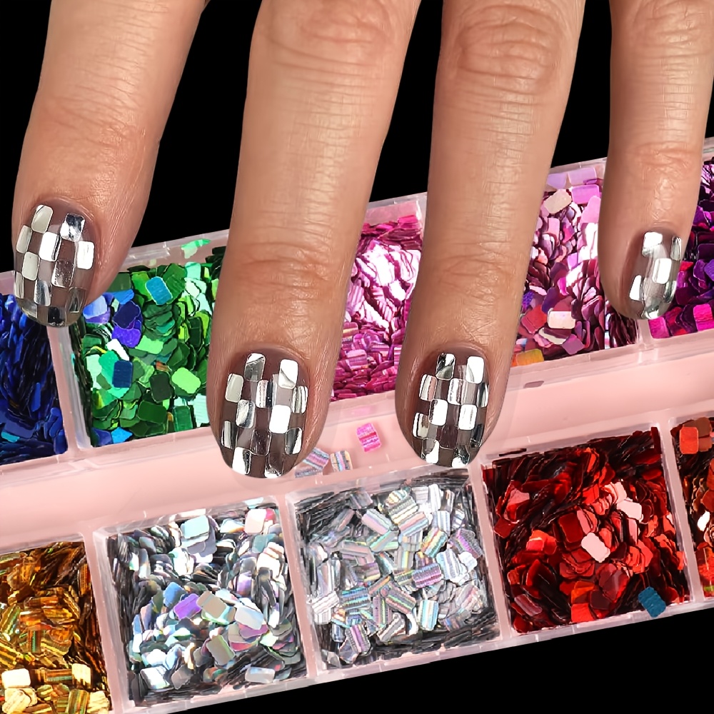 2 Boxes Holographic Polka Dot Nail Sequins