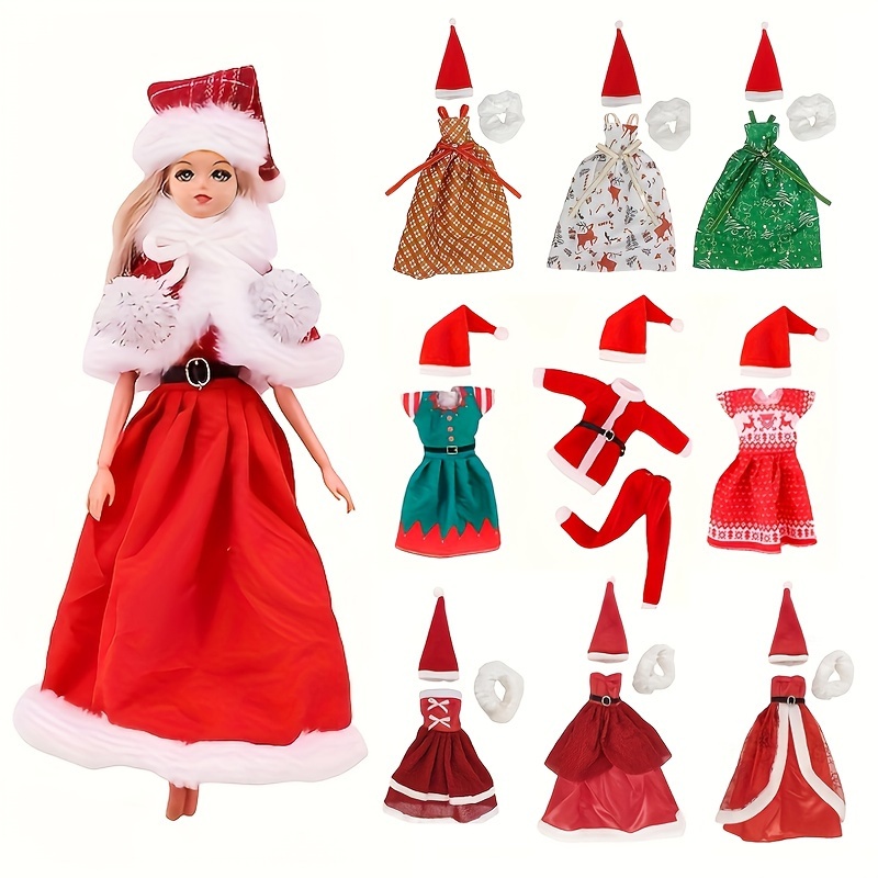 

Vêtements et accessoires de poupée de Noël pour poupées, tenues de fêtes pour poupées