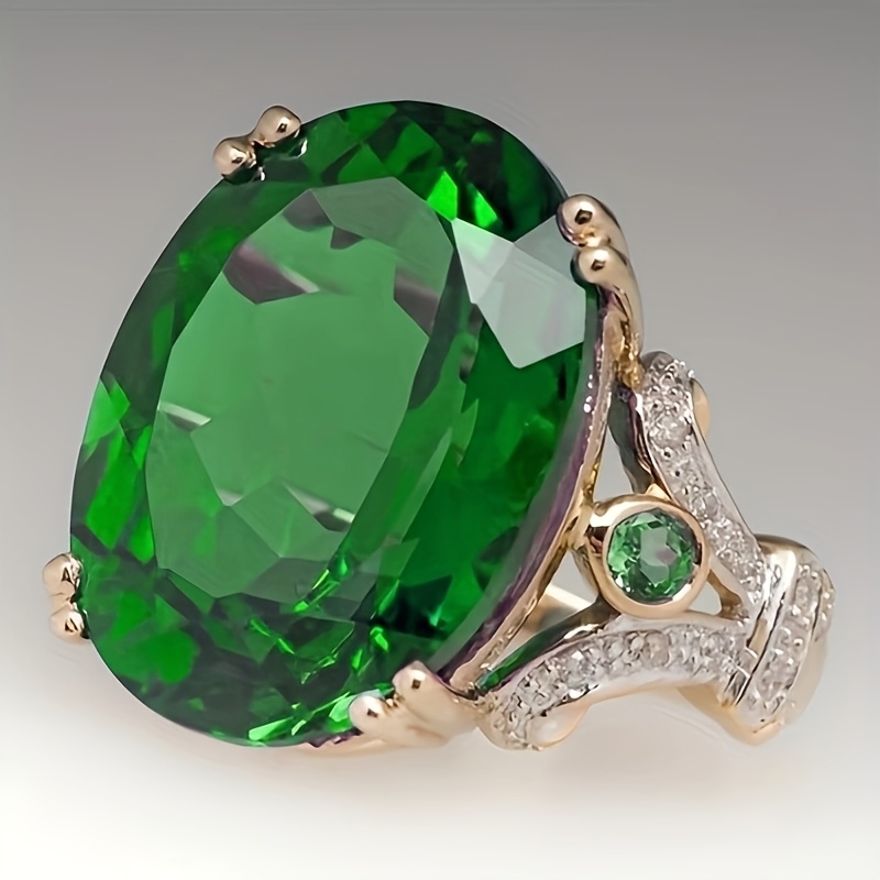 Stilvoller Vintage-Damenring – roter Kunststein, goldfarbenes Akzentband – luxuriöser Schmuck für das ganze Jahr.