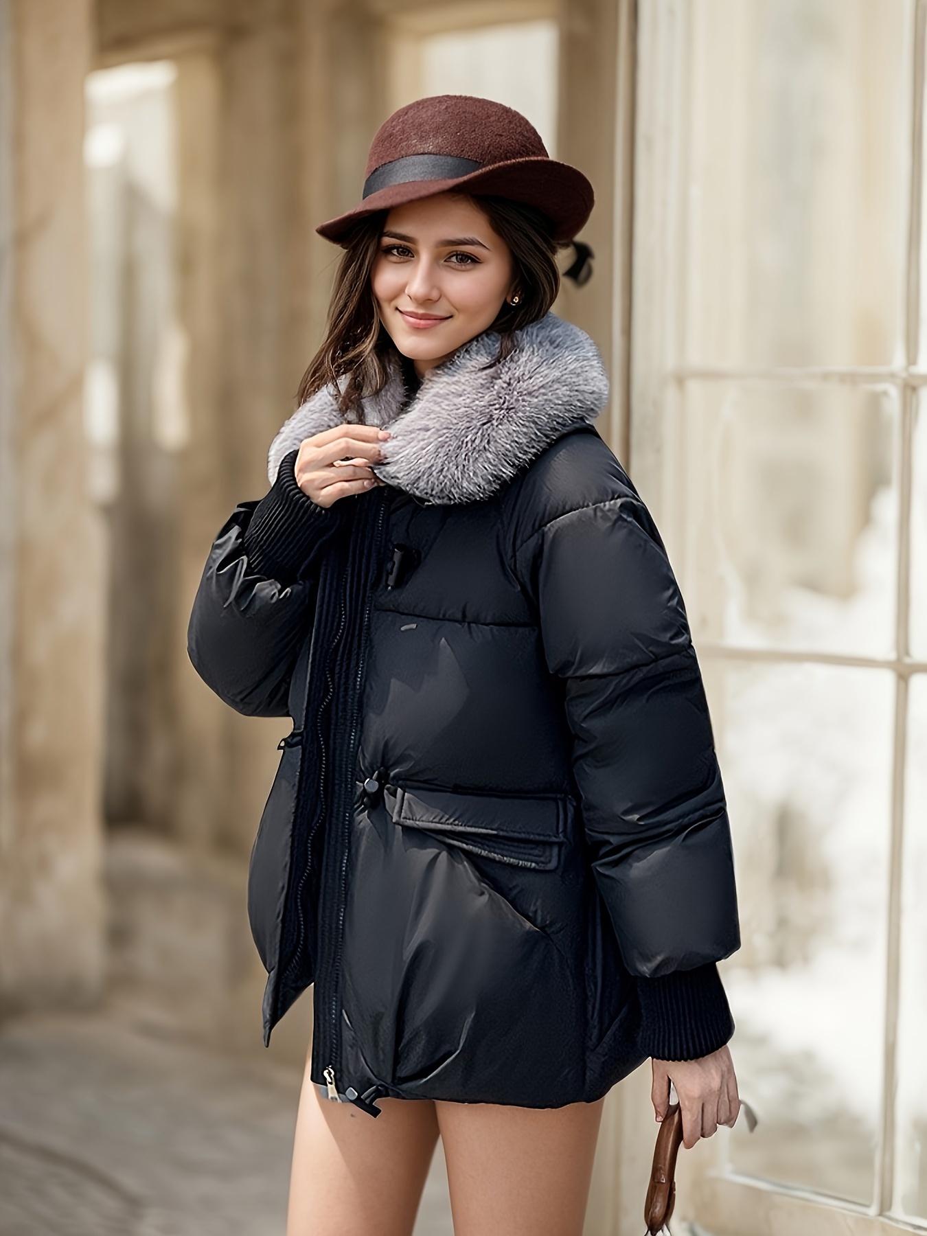 veste femme length oversize épaisse manteau décontracté Temu Belgium
