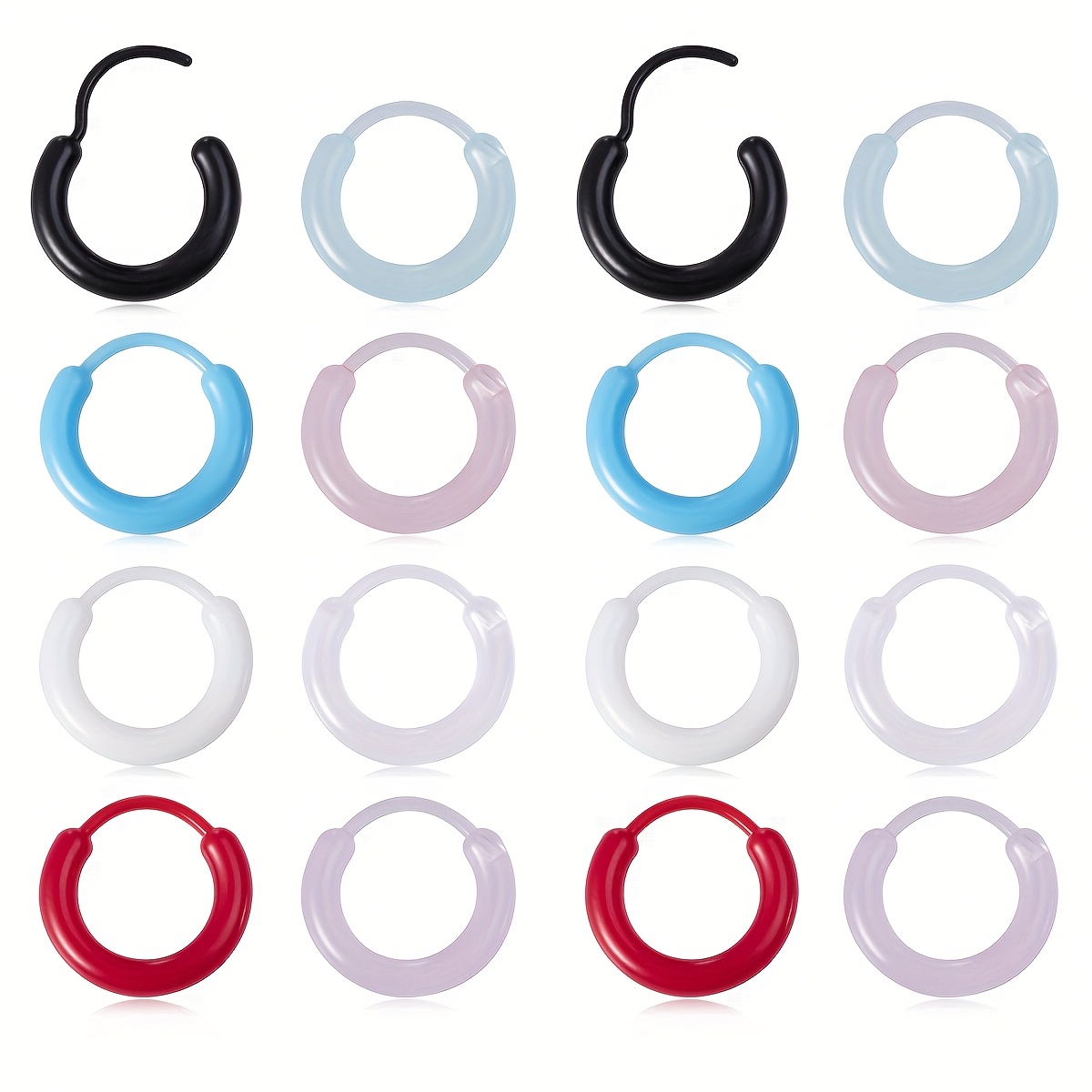 16pcs Cute Resin Rings for Daily Party Wear