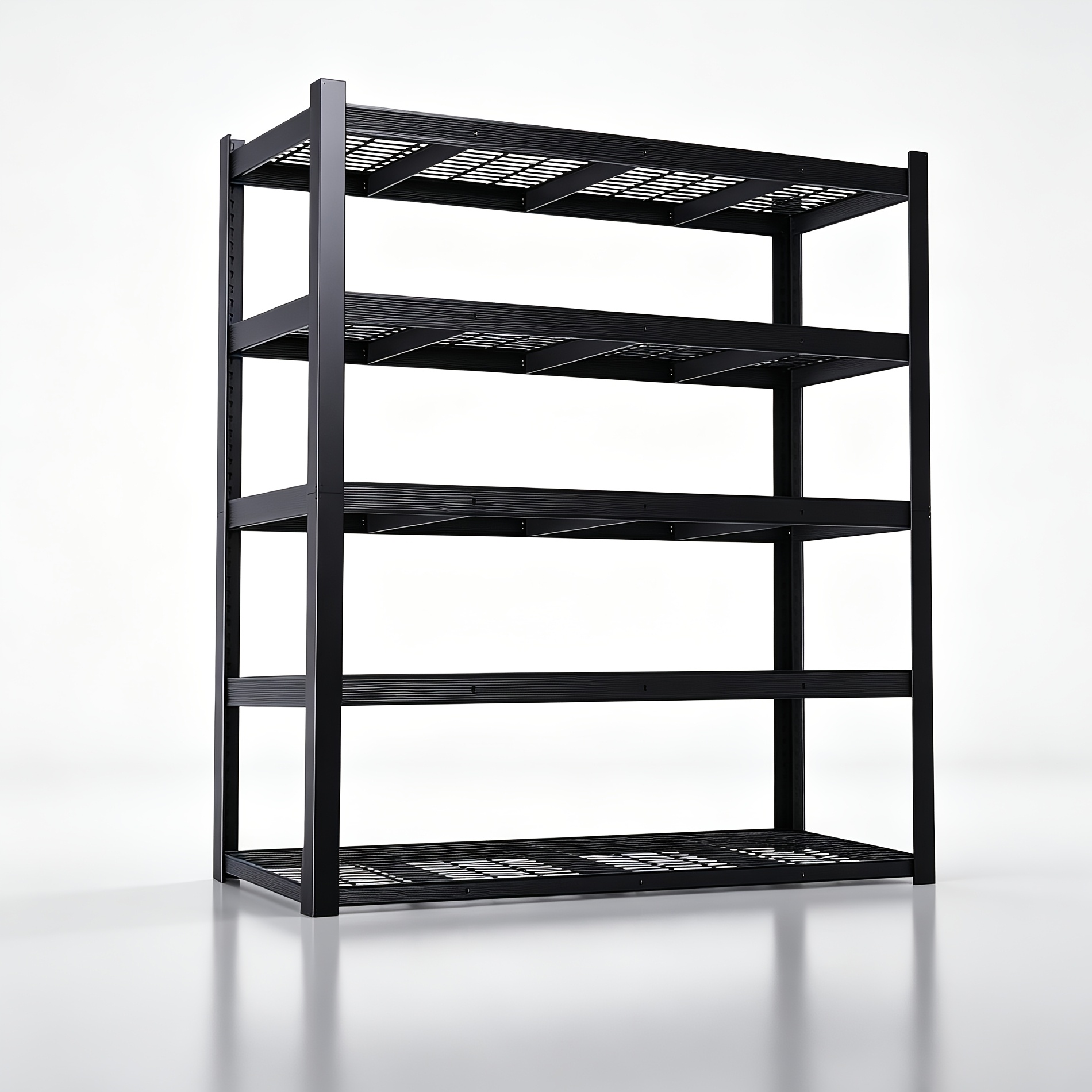 TEMU 5 Tier Heavy Duty Metal Garage Shelving Unit 3500 Lbs Total Capacity 62 Wide X 72 High X 24 Deep Adjustable Industrial Storage Rack Includes