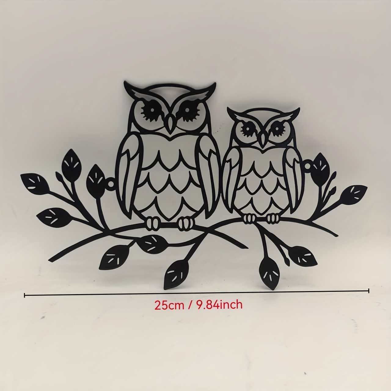 Image of Citonging 1pc, Metal Owl Decoration, Halloween Decor, Wall Decor, Indoor Decor, Office Decor, Living Room Decor, Kitchen Decor, Holiday Decor, Christmas Decor