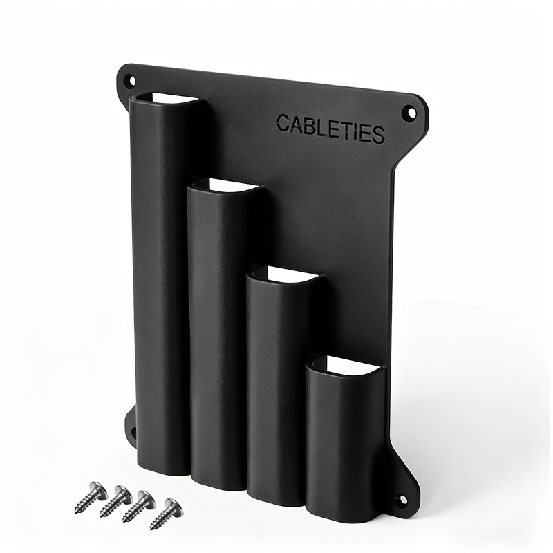 TEMU 1pc Cable Zip Tie Storage Rack, Wall-mounted Storage Shelf, Designed For Cable Organization, Storage And Fixing Strap Storage In Homes And