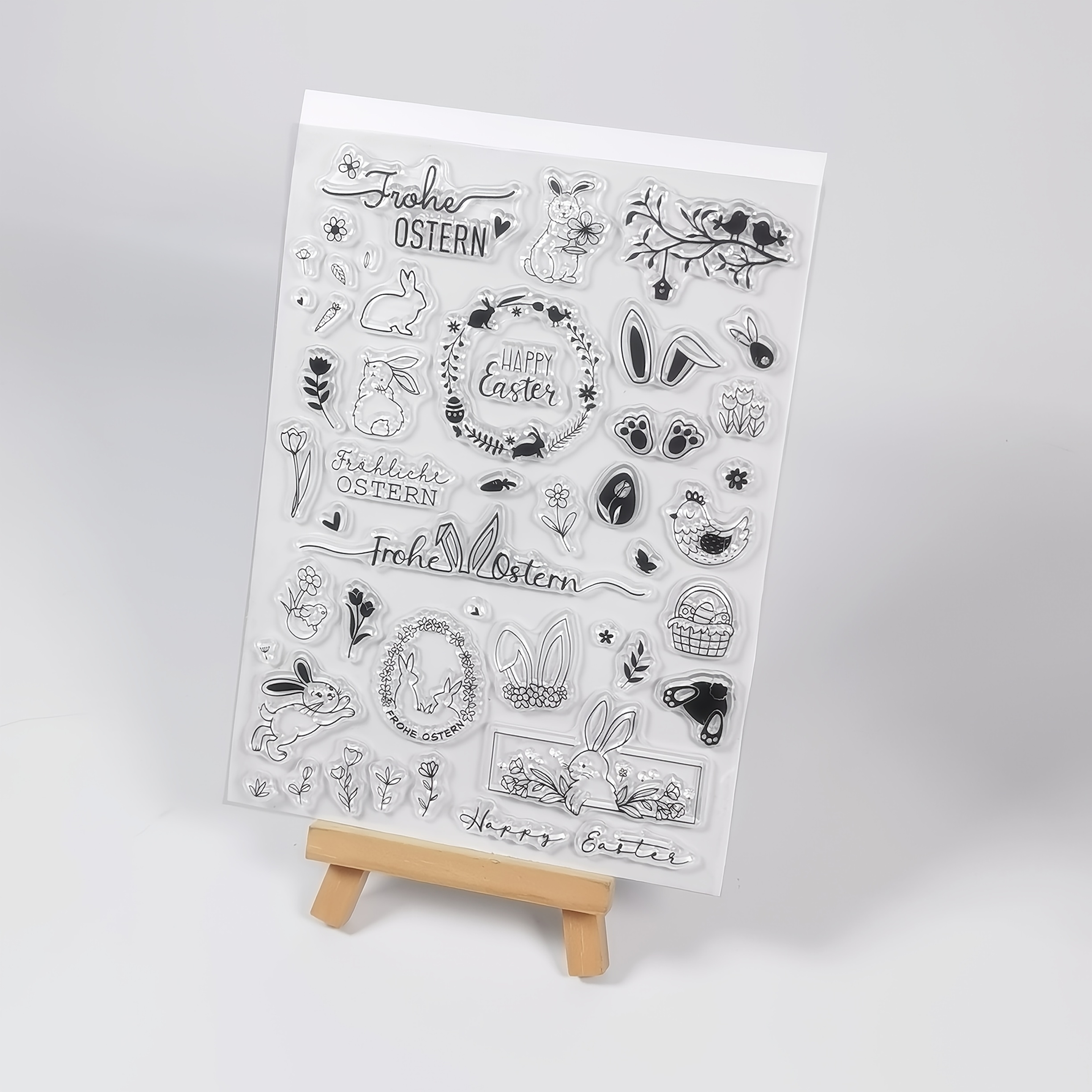 E-shop Multifunktionale Bilingual Transparente Stempel | Geeignet für Feiertagskartenherstellung, Dekoration und Scrapbooking-Bastelarbeiten,