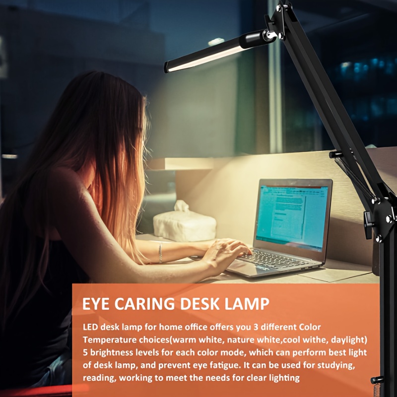 Clip On Adjustable LED With Clamp Colors 10 Brightness