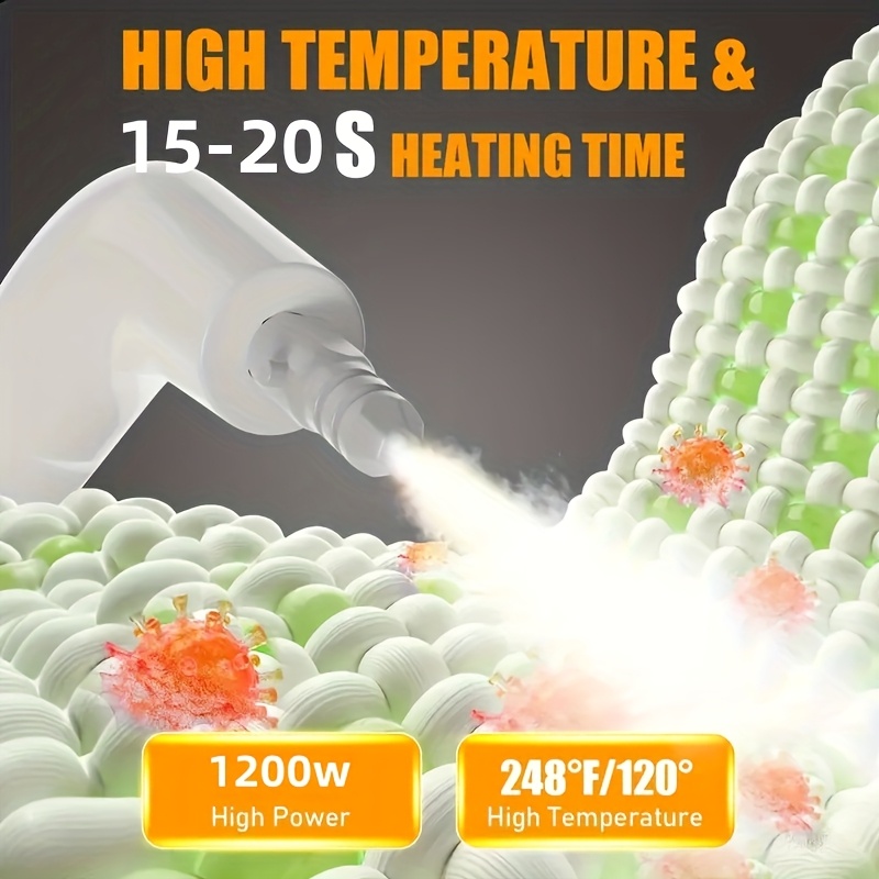 High power Fast Heating Handheld Steam Cleaner -6 Multifunctional Drama Heads, Large Capacity And Dual Safety Automatic New Electric Protection (kitchen, Sofa, Floor, Bathroom, Air Conditioning, Refrigerator, Cars) 12 High-power Fast Heating Handheld Steam Cleaner -6 Multifunctional Drama Heads, Large Capacity And Dual Safety Automatic New Electric Protection (kitchen, Sofa, Floor, Bathroom, Air Conditioning, Refrigerator, Cars)