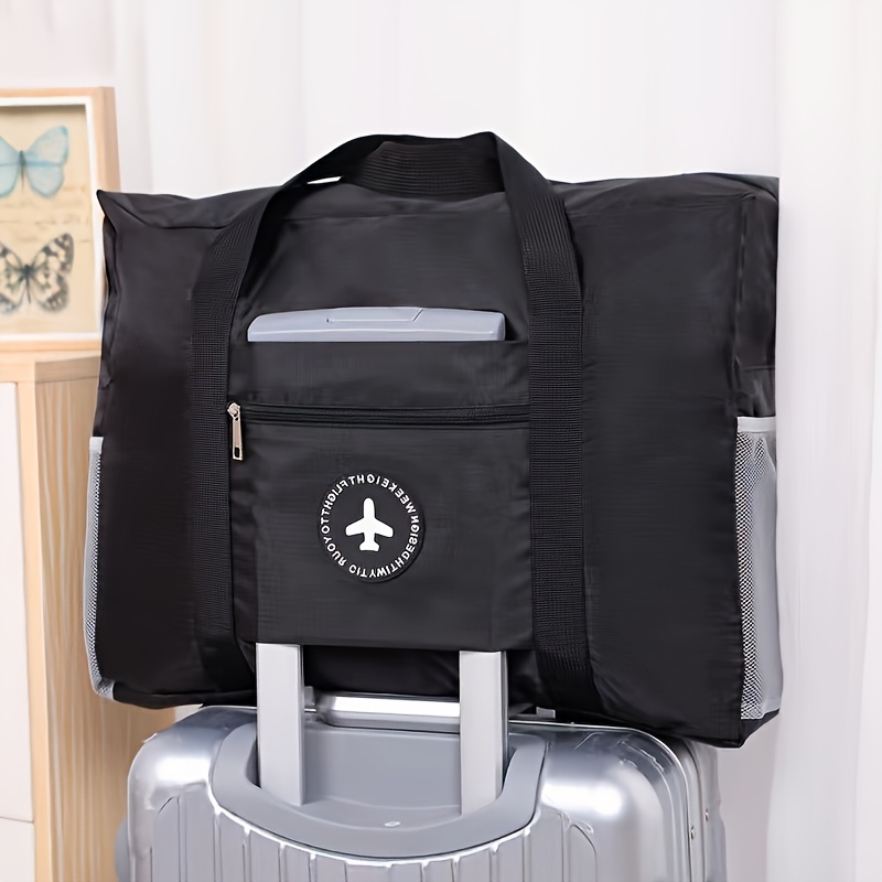 TEMU 1pc Thickened Upgraded Travel Moving Storage Bag Large Capacity Suitcase Handheld Portable Foldable Luggage Storage Pack Cover Trolley Crossbody Bag