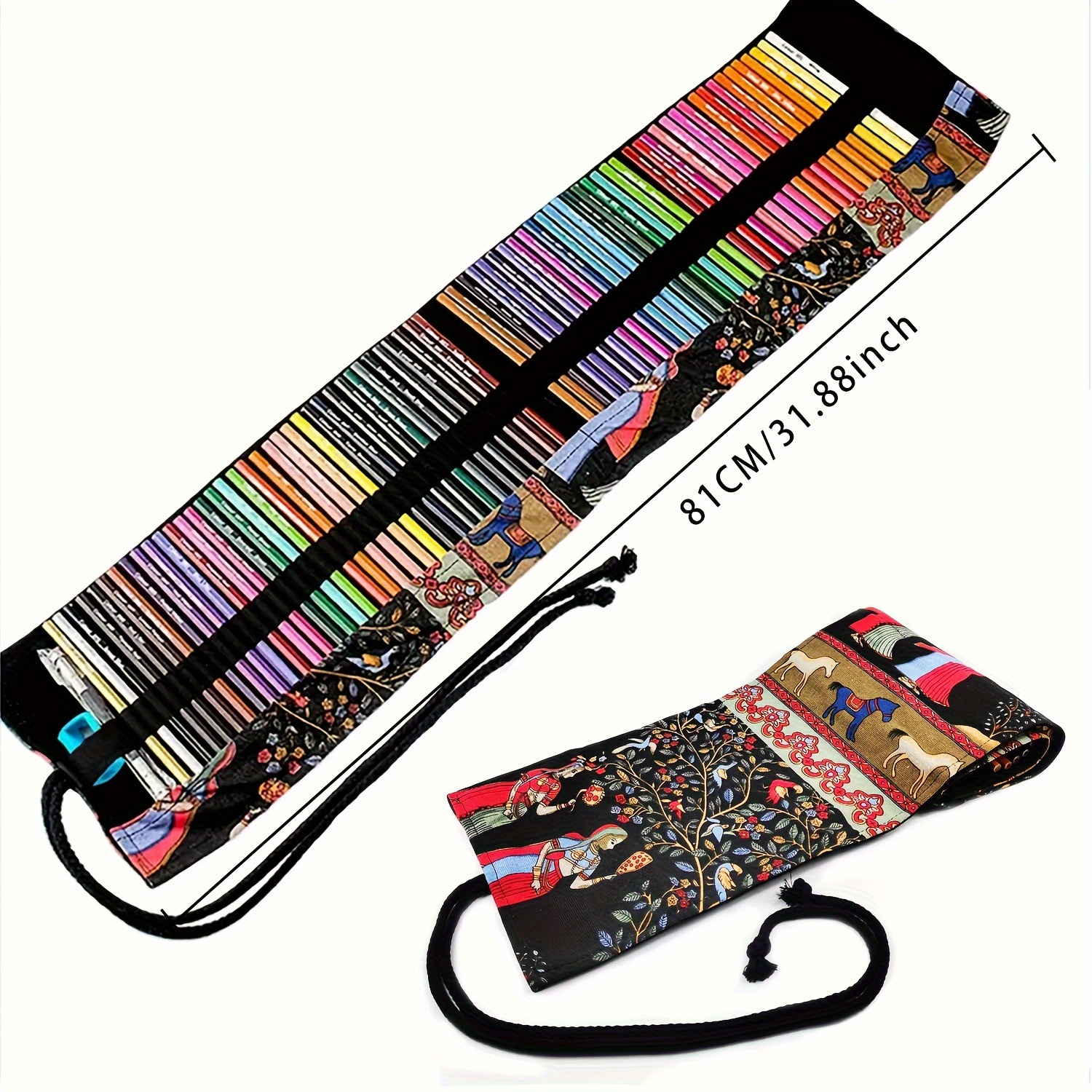 72 colored pencils set with roll up canvas case for coloring drawing sketching crafting for coloring drawing sketching details 1