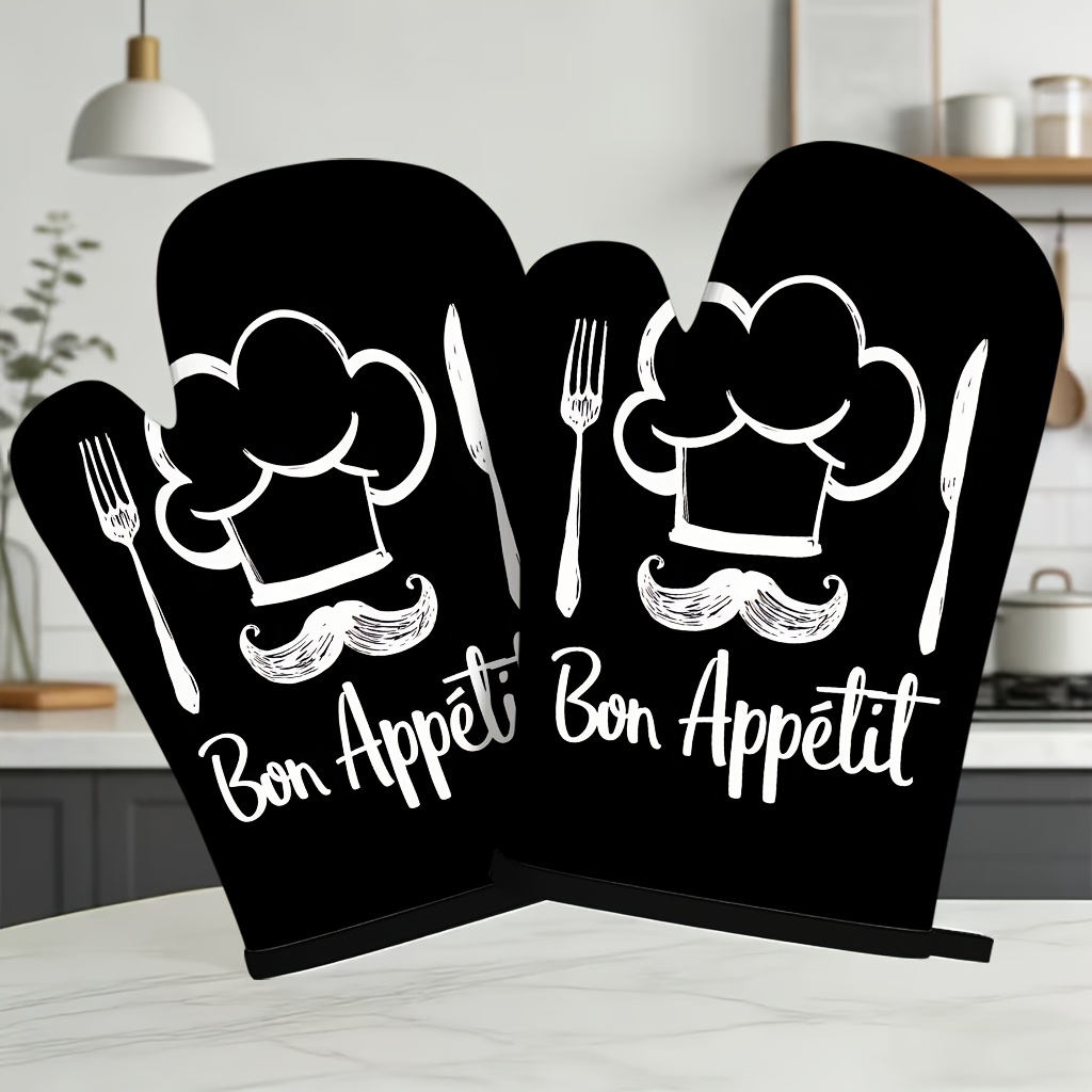 TEMU Lot de 2 Maniques de Four Mignonnes Imprimées 10,63 x 6,69 Pouces avec Accroche, Résistantes à la Chaleur et Antidérapantes. Convient pour la