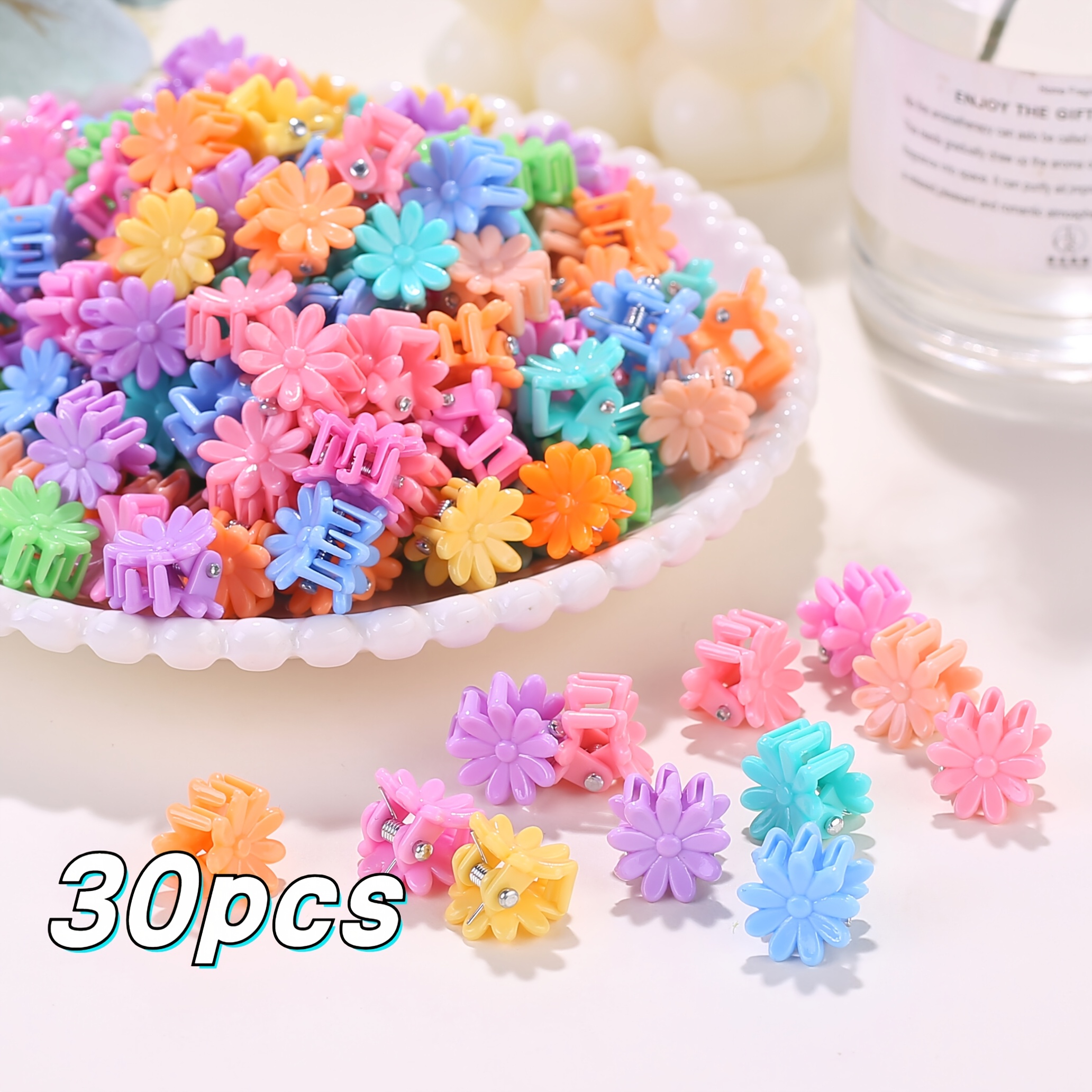 30/50/100-pack Daisy Hair Clips For , 's Hair Accessories, Suitable For Ponytails And Braids, For Outdoor Daily Use And Holiday Gifts