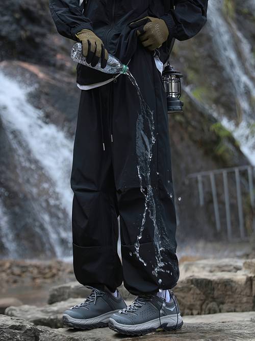 pantalones cargo de rápido calidad para hombre - pantalones de senderismo de pierna ancha adecuados para exteriores, camping, pesca y pantalones transpirables de y con caída (sin piezas)