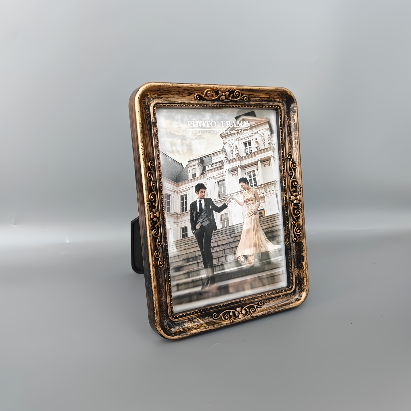 Image of 1pc Retro 7-inch Photo Frame, Photo Display, Used For , Living Room, Office Decoration, Christmas, Valentine's Day, Easter Decoration Frame Material Abs Plastic