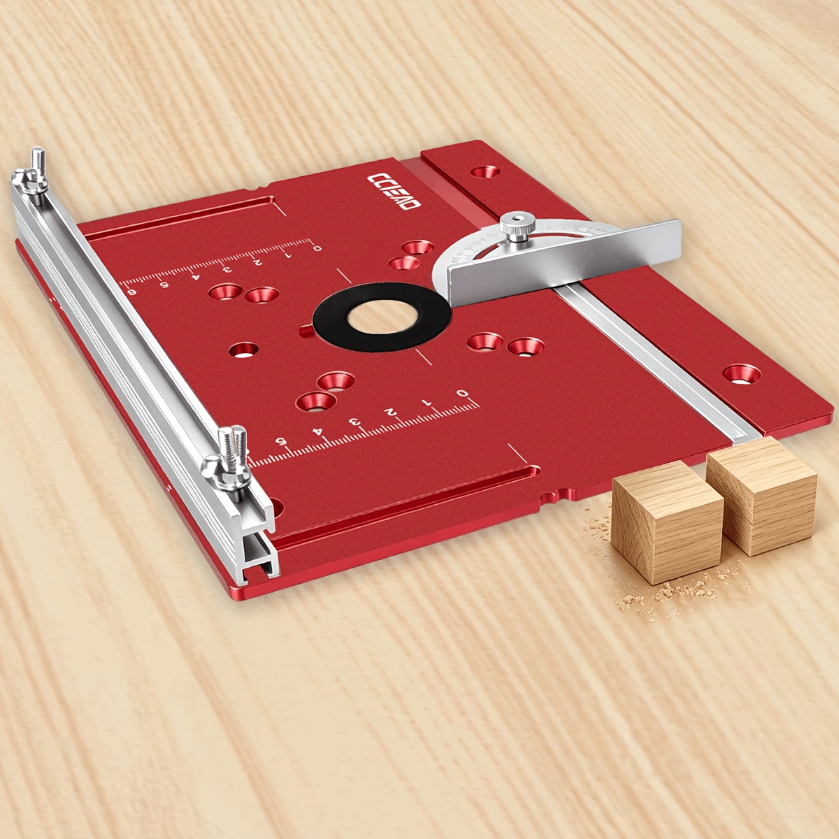 TEMU Aluminum Alloy Router Table Insert Plate 3pcs Kit With Edge Trimmer And Woodworking Flip Board, Router Table Mounting Plate For Carving,