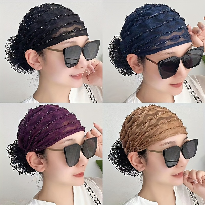 

1pc Elegant Head Scarf Breathable Turban Wide Brimmed Head Band Stylish Hair Accessories For Women And Daily Uses