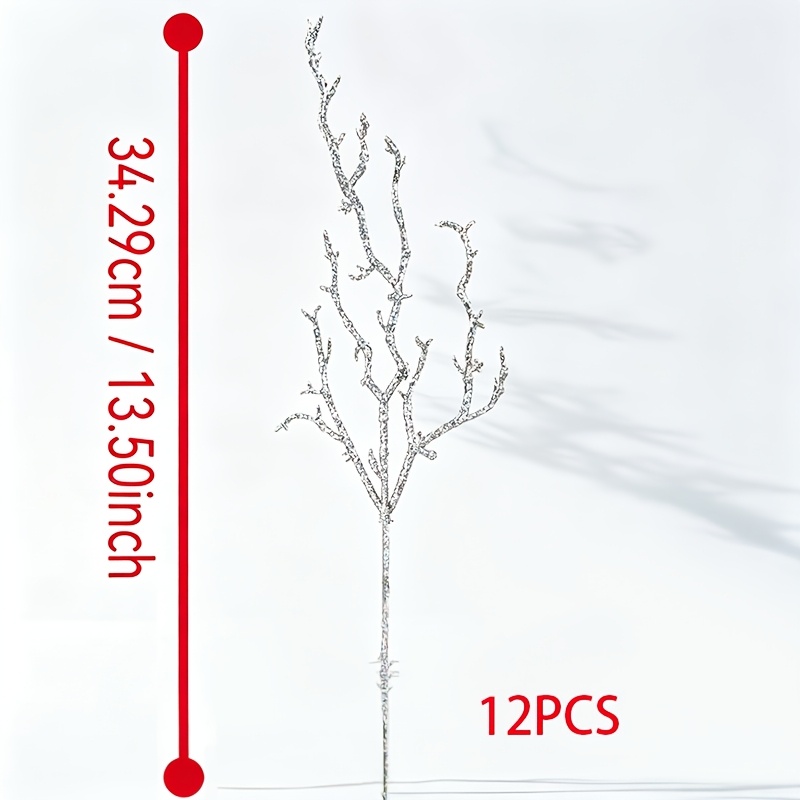 TEMU 12 pièces Branches d'arbre artificielles réalistes, décoration d'intérieur pour vases, couronnes et arrangements de mariage, branches